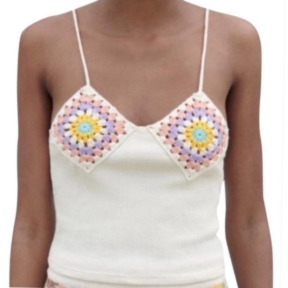 Zara crochet tank top, size M/L, NWT - Picture 2 of 6